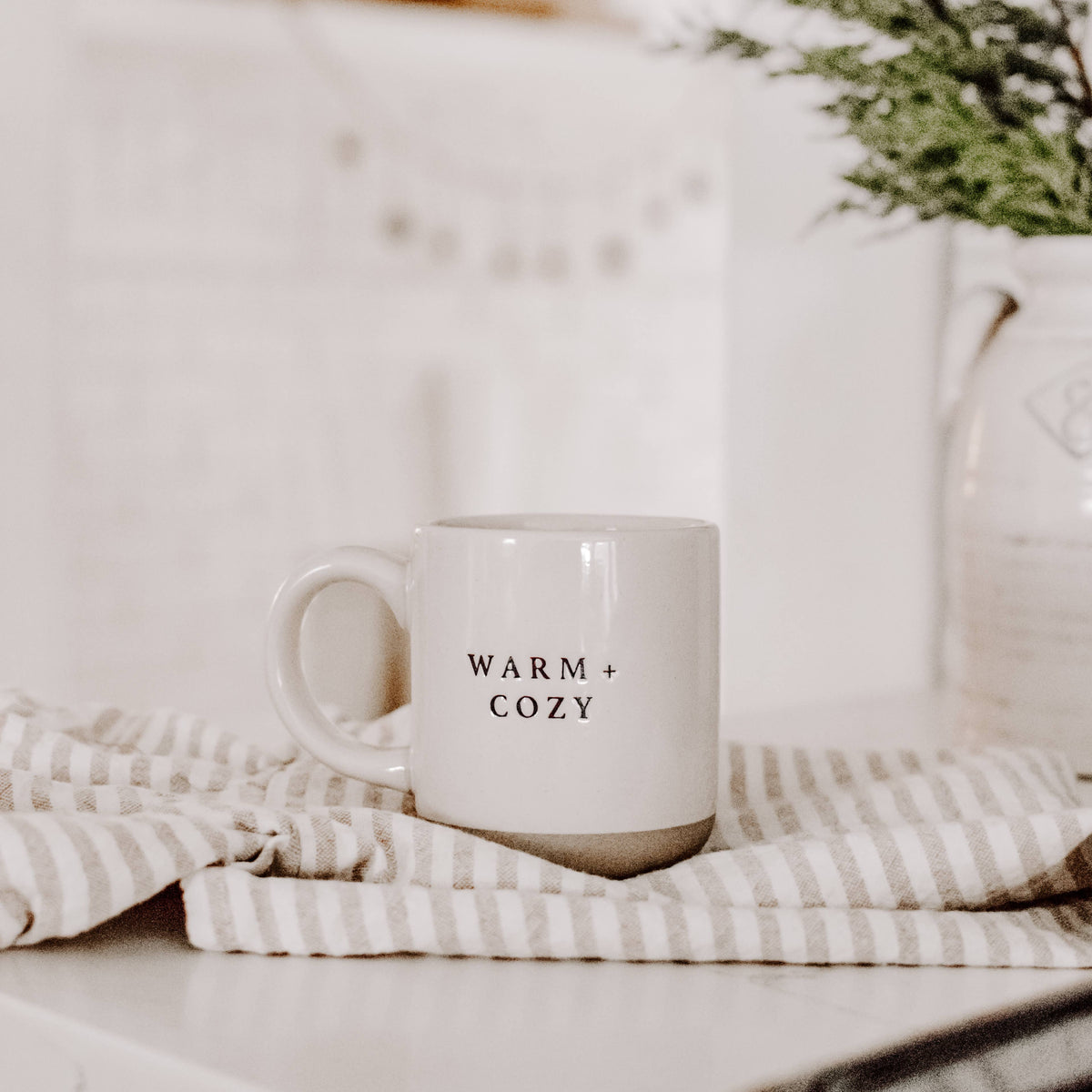 Warm & Cozy Stoneware Coffee Mug-Christmas