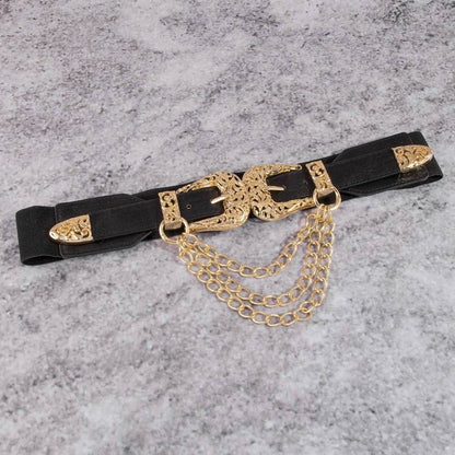 Double Buckle Chain Belt