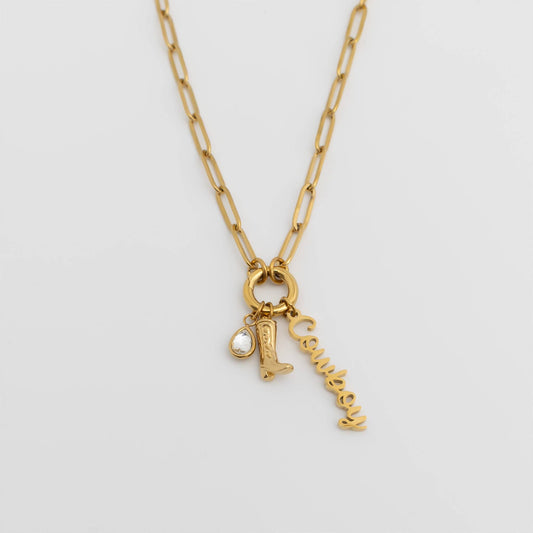 Cowboy Interchangeable Charm Necklace