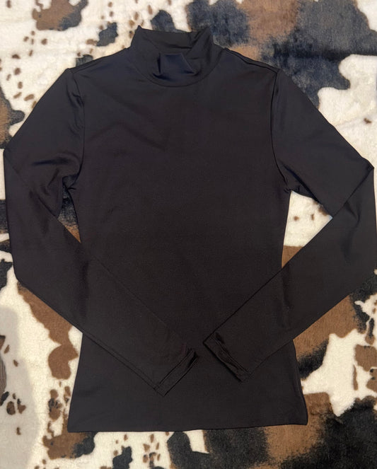 Second Skin Mock Neck Long Sleeve Top