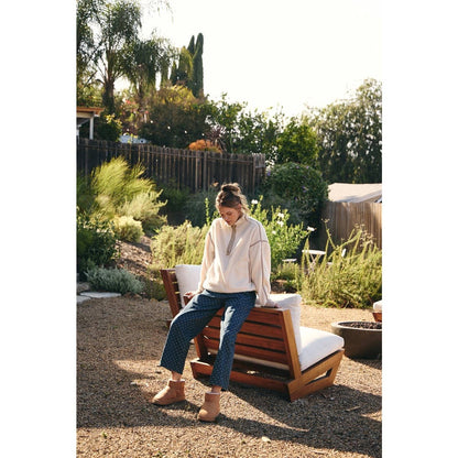 CABIN GINGHAM TRIM FLEECE HALF-ZIP PULLOVER