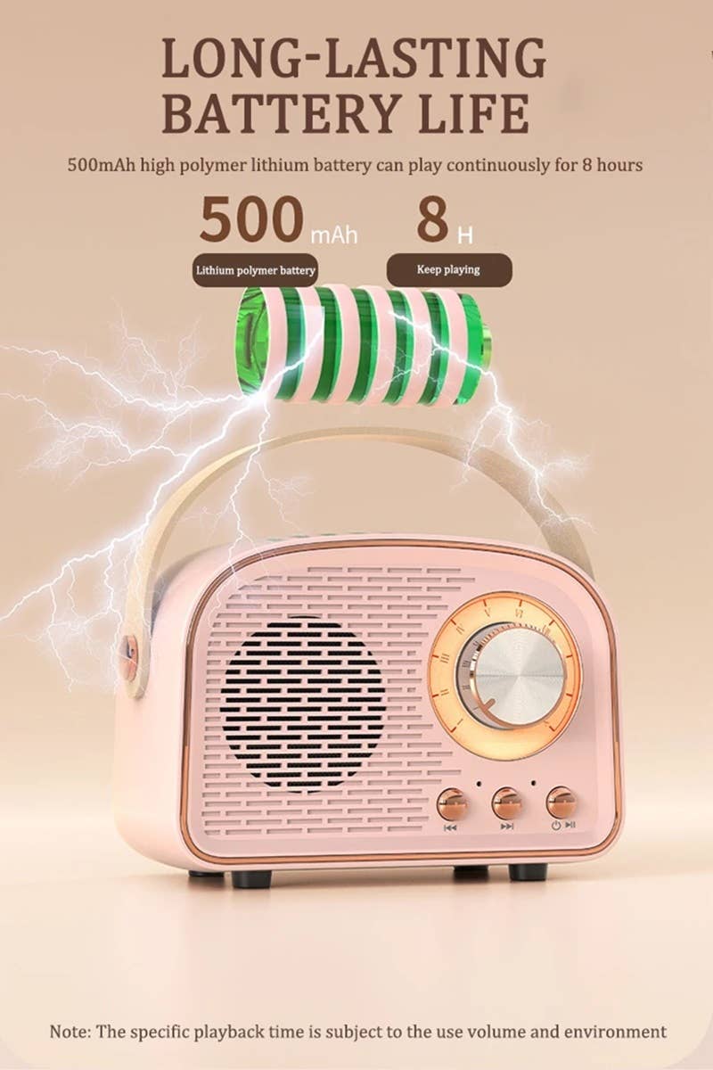 Mini Retro Fm Radio & Bluetooth Multifunction Speaker