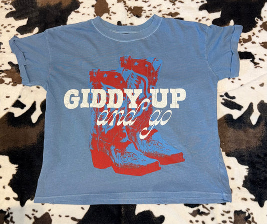 Giddy Up and Go Boyfriend Tee