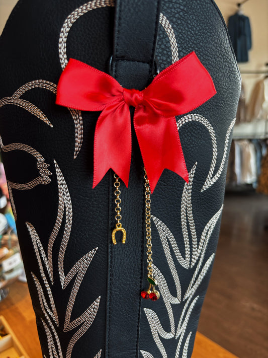 Cherry Boot and Bag Charm Set of 2