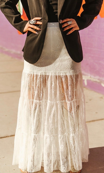 Prairie Moon Lace Maxi Skirt
