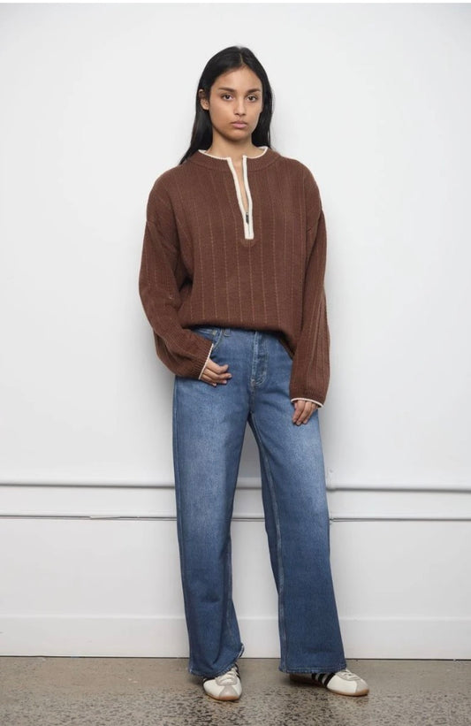 Outline Half Zip Sweater