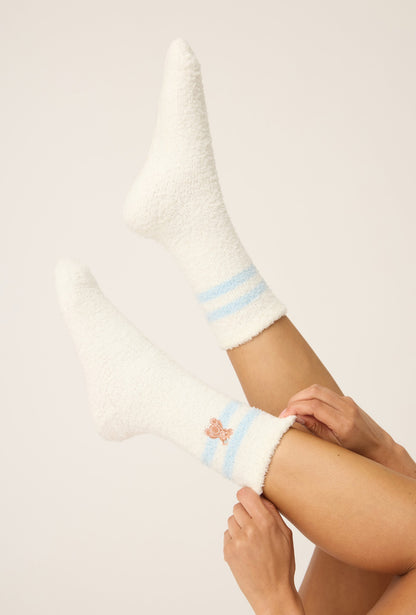 Teddy Bear Fuzzy Crew Socks