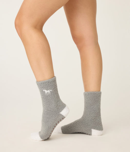 Saddle Up Fuzzy Crew Socks