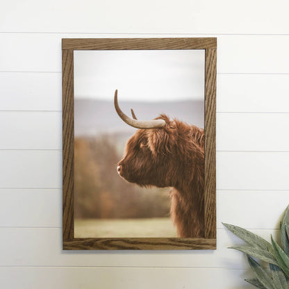 Highland Cow Profile Framed Wall Art *In-Store Pickup Only