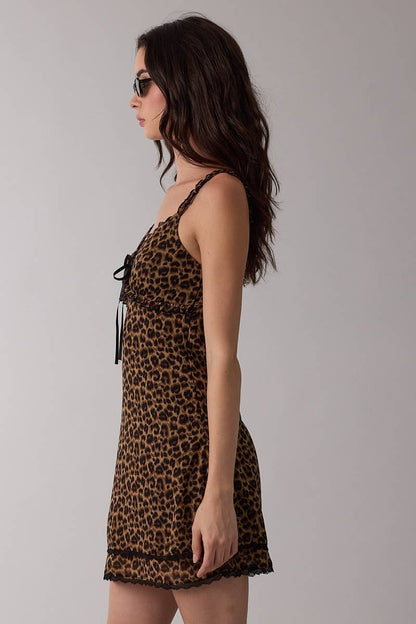Leopard Layered Mini Dress