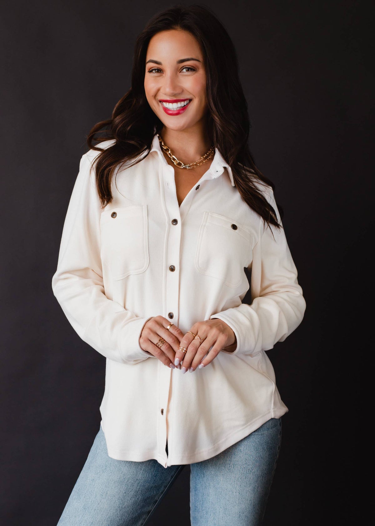 Ivory Button Up