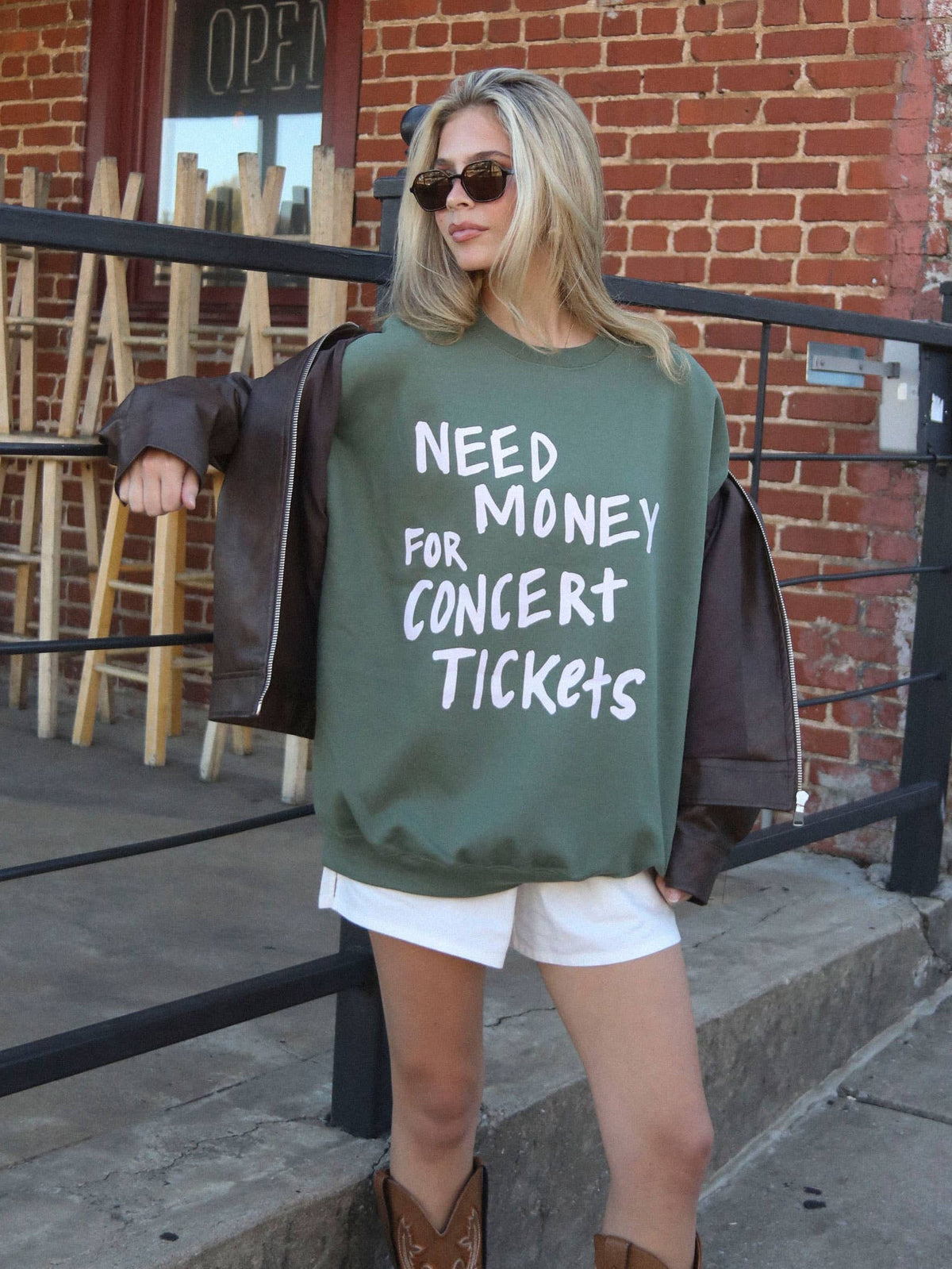 Need Money for Concert Tickets Crewneck