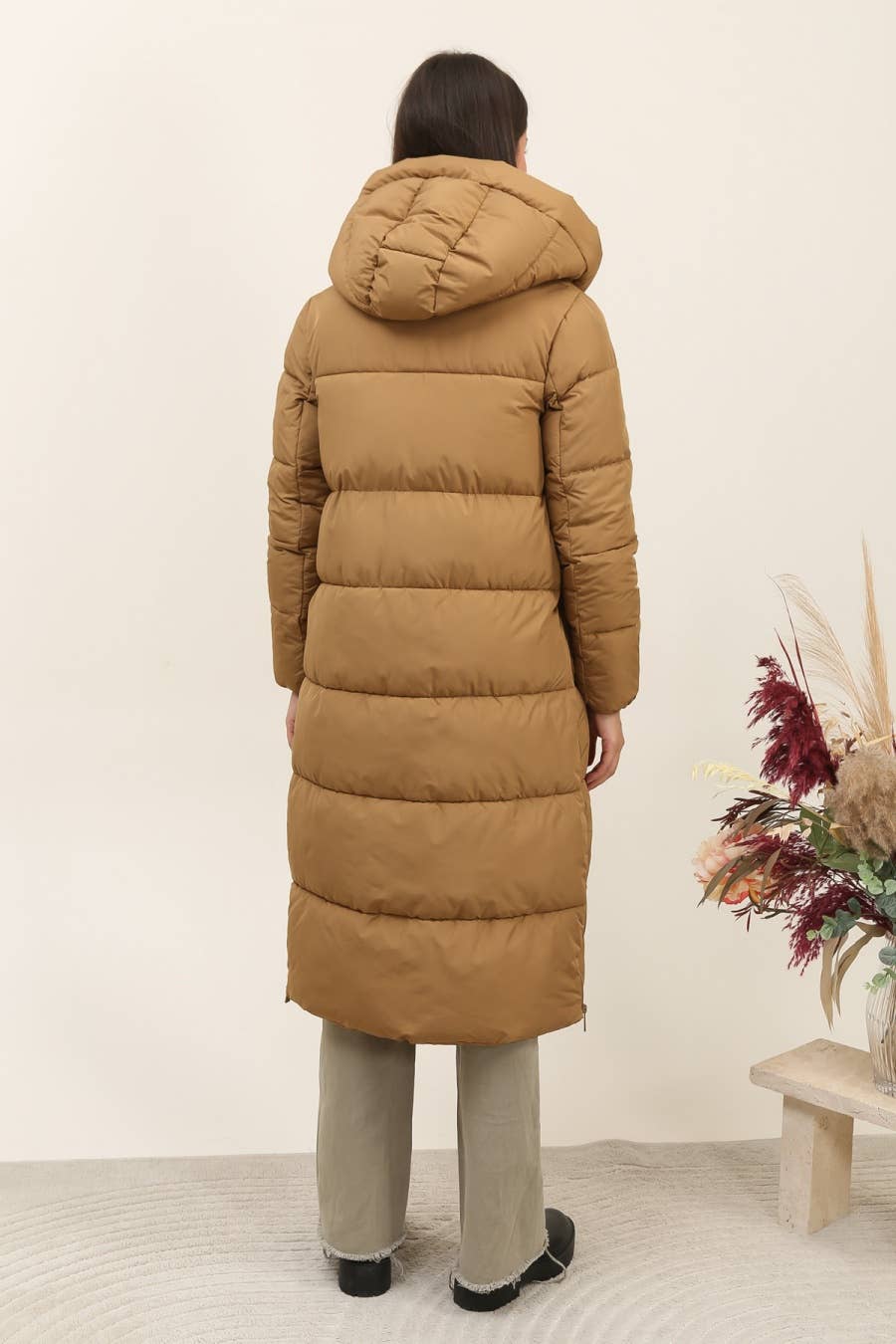 Long Quilted Down Jacket