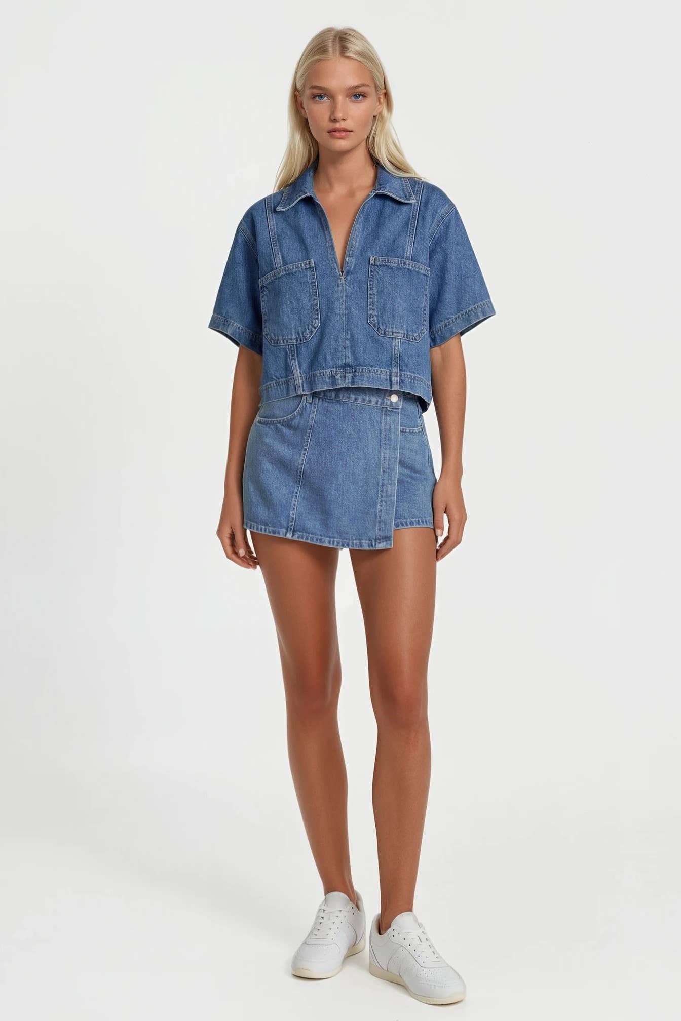 DENIM SKORT