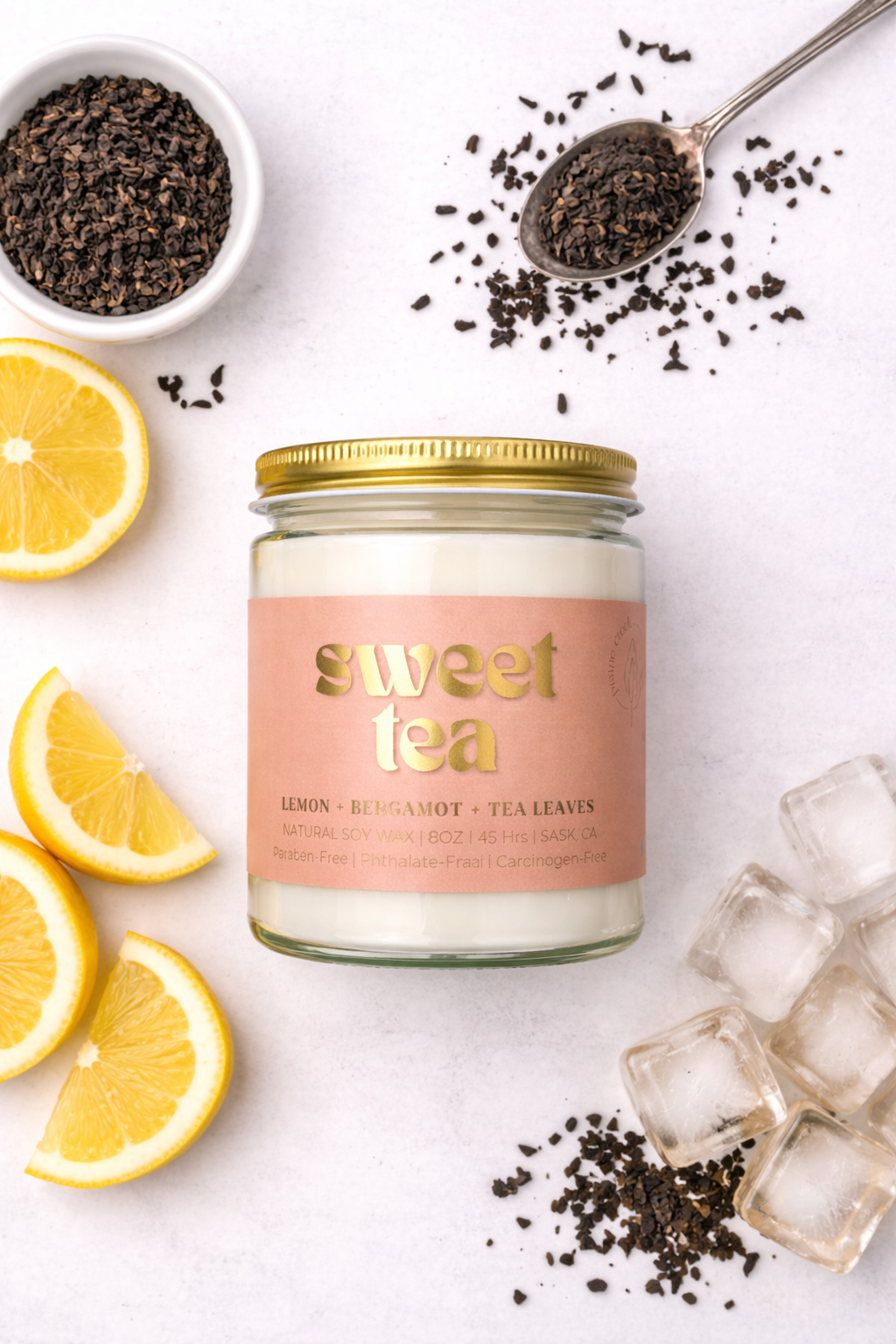 SWEET TEA | NON TOXIC SOY WAX CANDLE | SUMMER COLLECTION