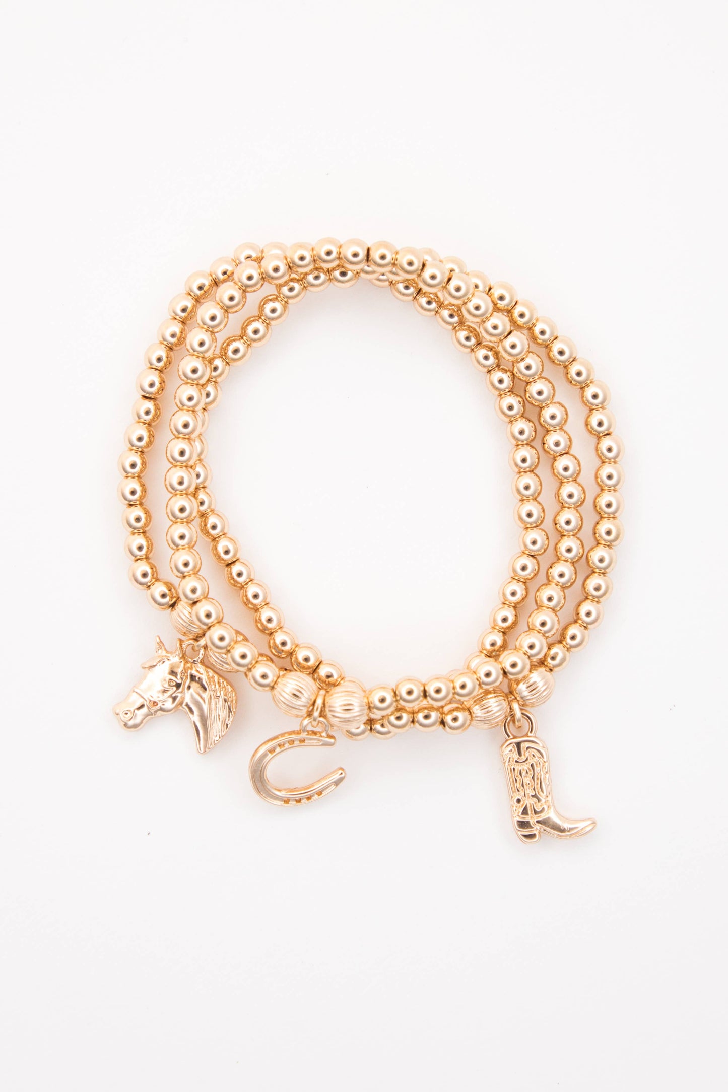 Bracelets w/ Horseshoe, Boot & Horse Head Charms