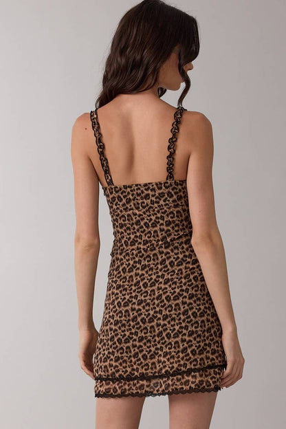 Leopard Layered Mini Dress