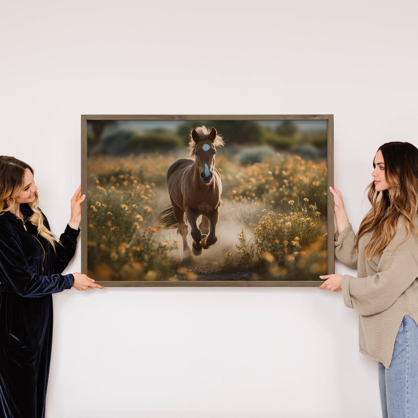 Horse in Wildflowers Framed Wall Art *In-Store Pickup Only
