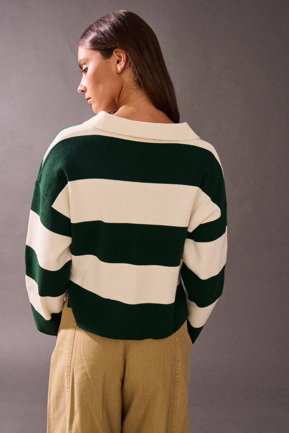Striped Rugby Knit Top