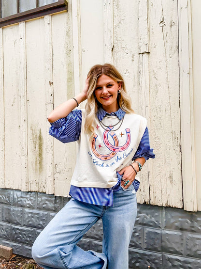 The Luck is in the Curves Boxy Tank