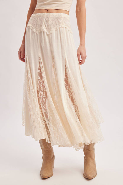 Flowy Lace Maxi Skirt