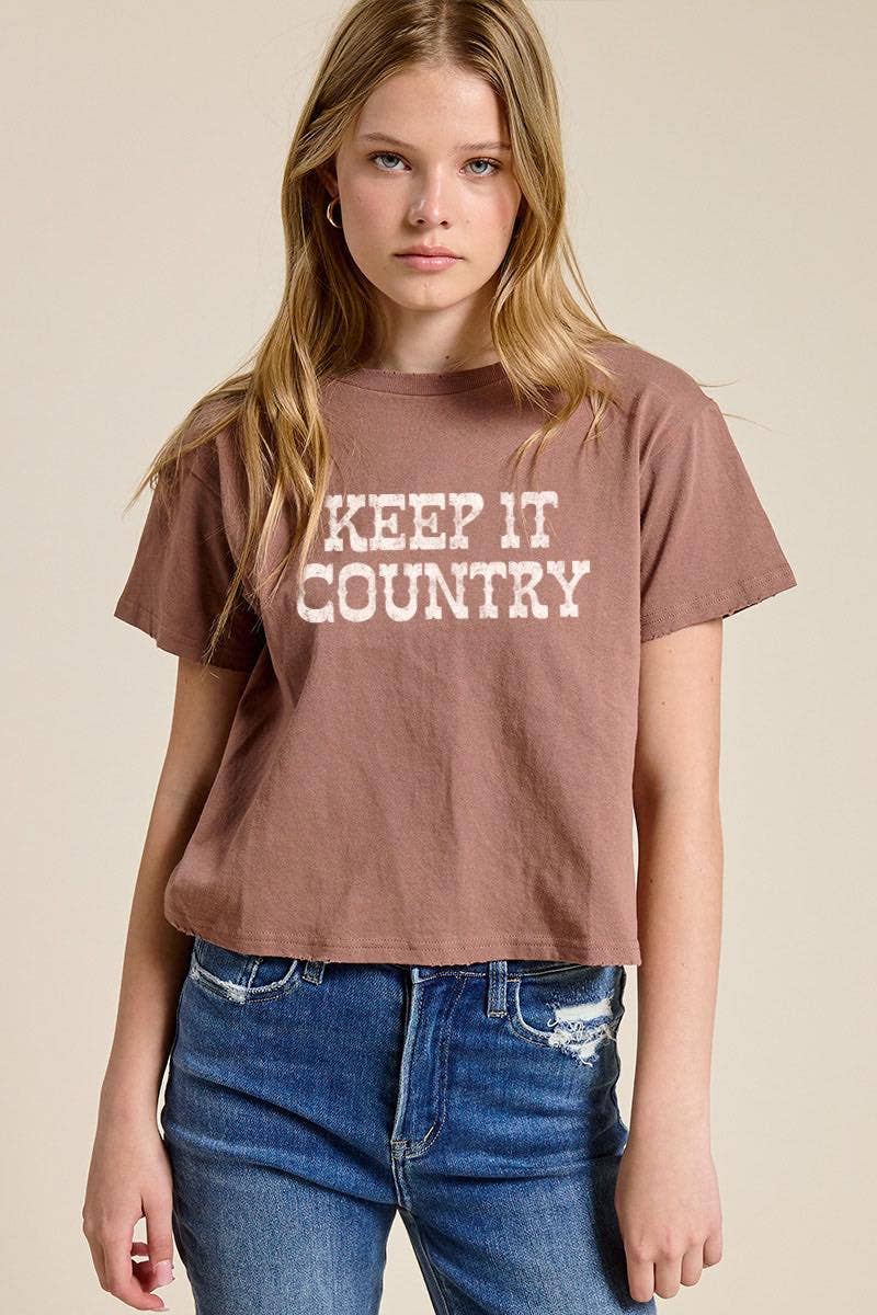Keep It Country Cropped Graphic Tee