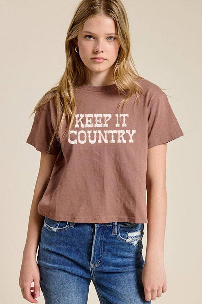 Keep It Country Cropped Graphic Tee