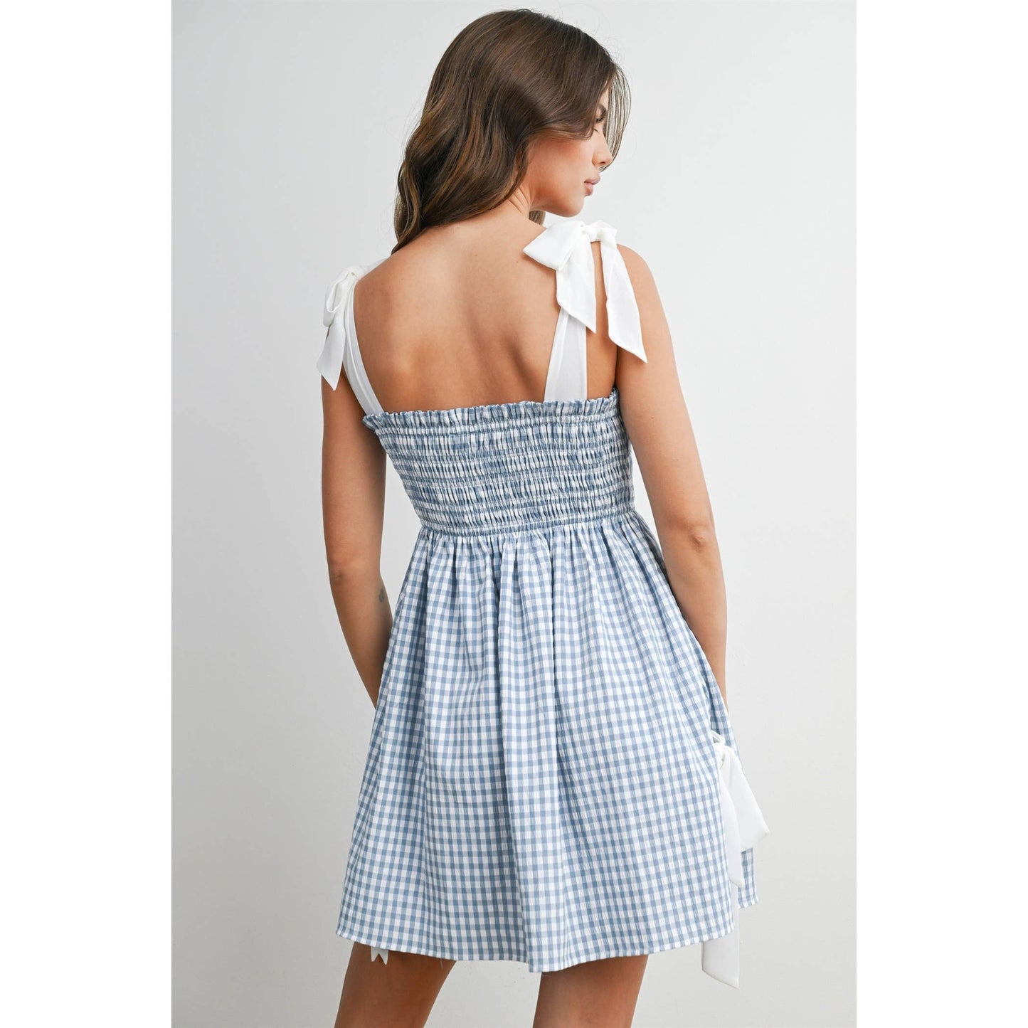 Tie Strap Gingham Mini Sundress