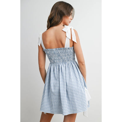 Tie Strap Gingham Mini Sundress