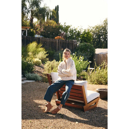 CABIN GINGHAM TRIM FLEECE HALF-ZIP PULLOVER