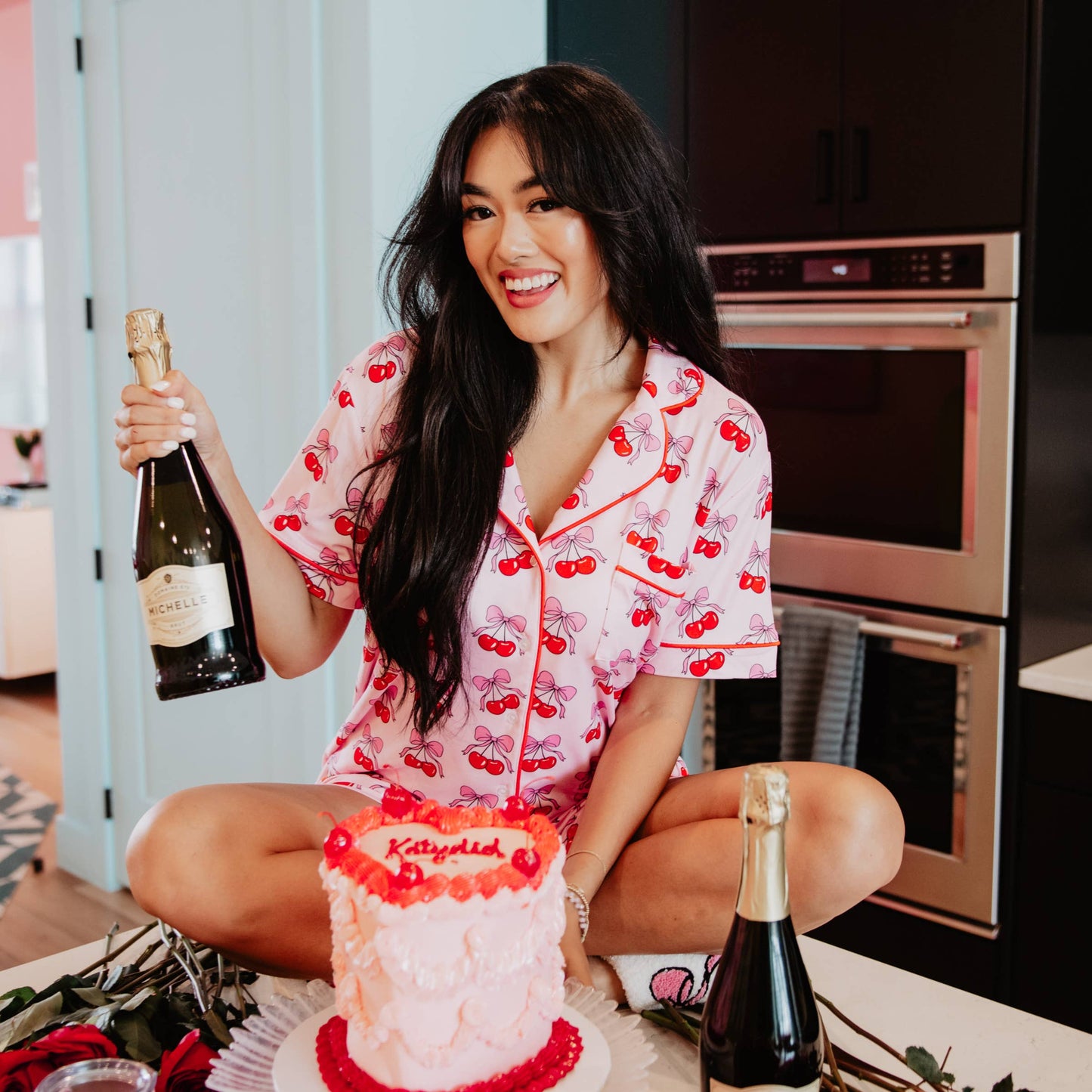 Cherry Bow Pajama Set