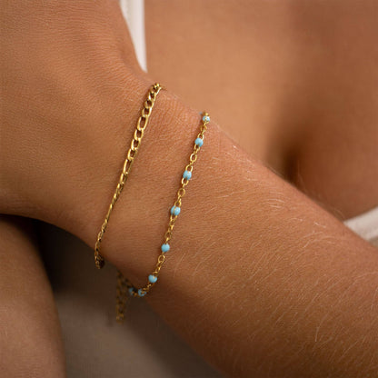 Dainty Turquoise Confetti Bracelet