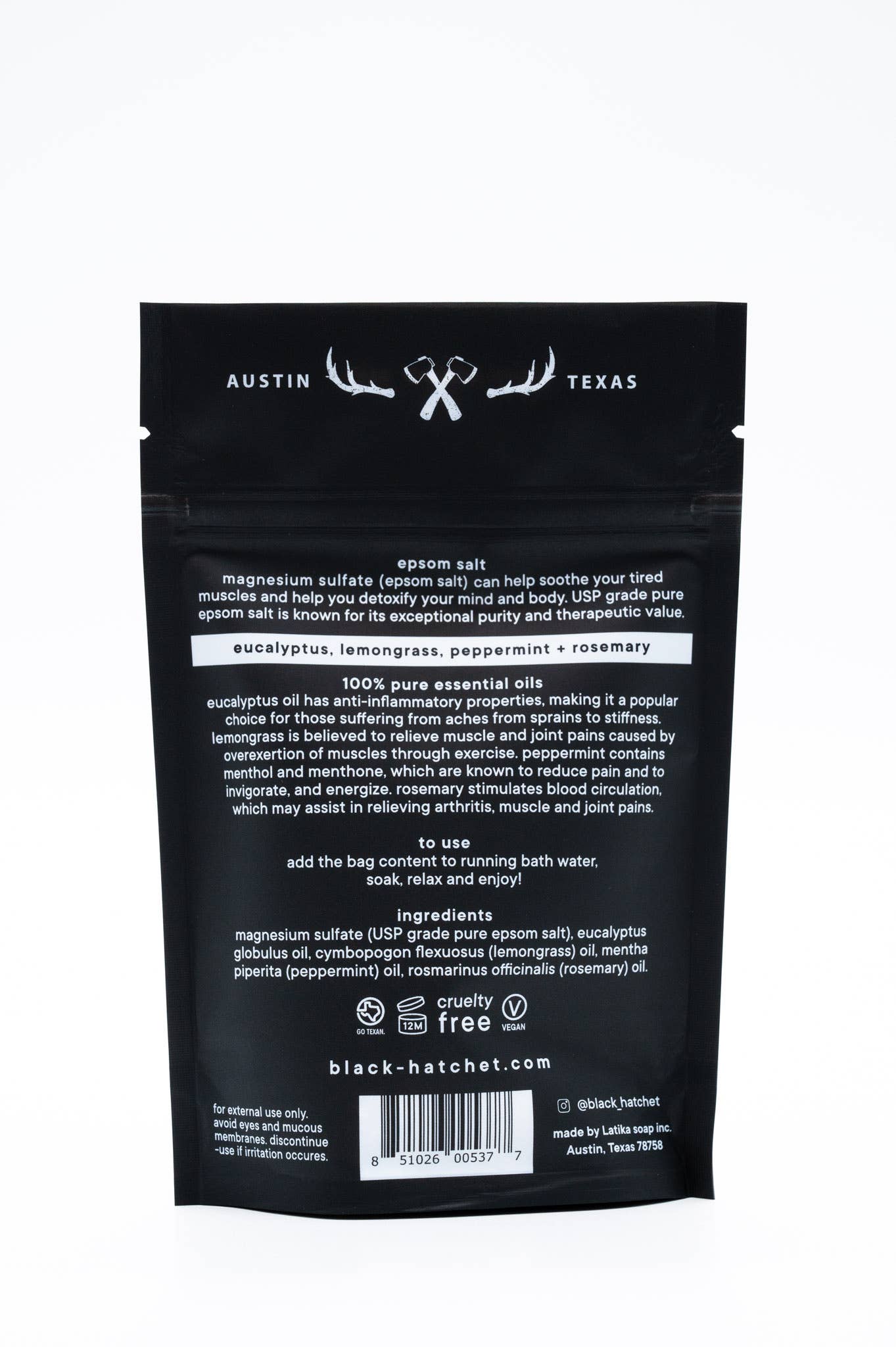 Black Hatchet Men's Muscle Bath Salt