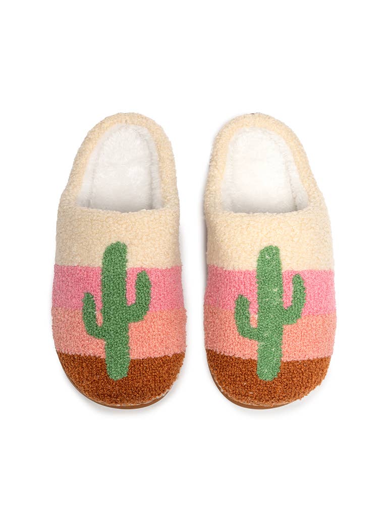 Cactus in a Desert Scene slippers