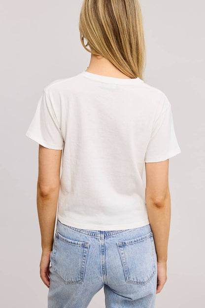 Basic Tee with Distressed Edges