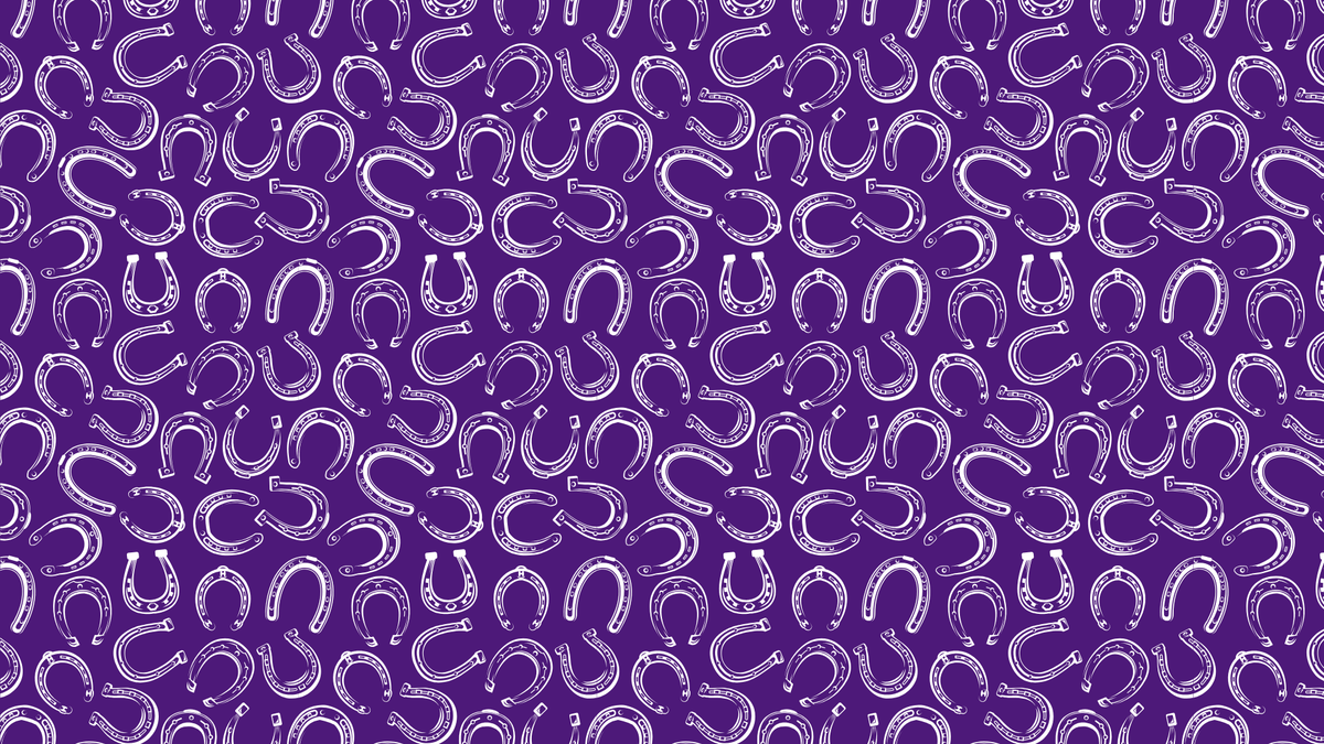 100% Silk Twilly Scarf with Horse Shoe Pattern: Red