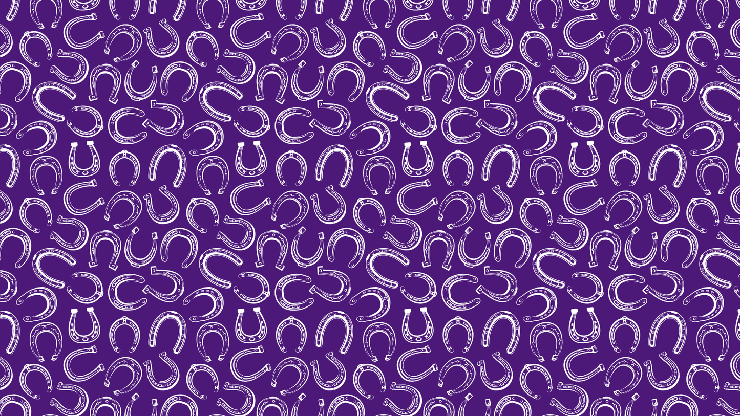 100% Silk Twilly Scarf with Horse Shoe Pattern: Black & White