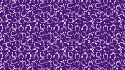 100% Silk Twilly Scarf with Horse Shoe Pattern: Black & White