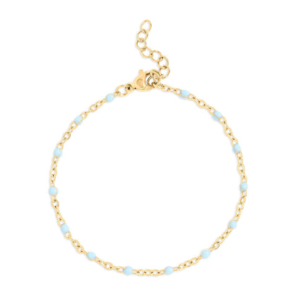 Dainty Turquoise Confetti Bracelet