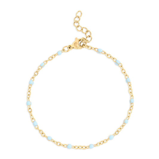 Dainty Turquoise Confetti Bracelet