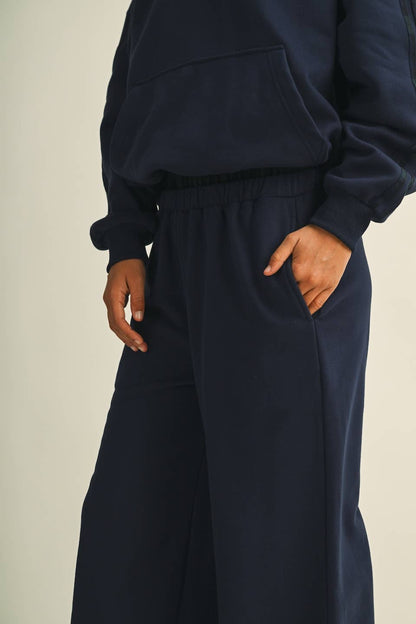Plaid Double Layered Wide Leg Sweatpants