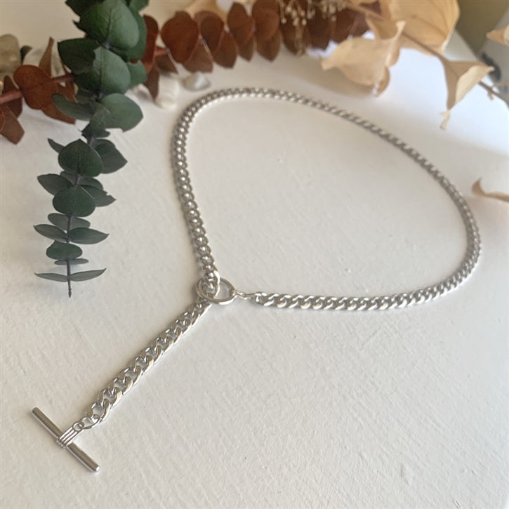 "Billy" Large Link Chain Necklace in Silver