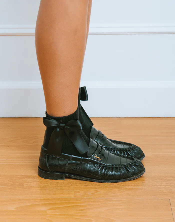 Satin Bow Socks