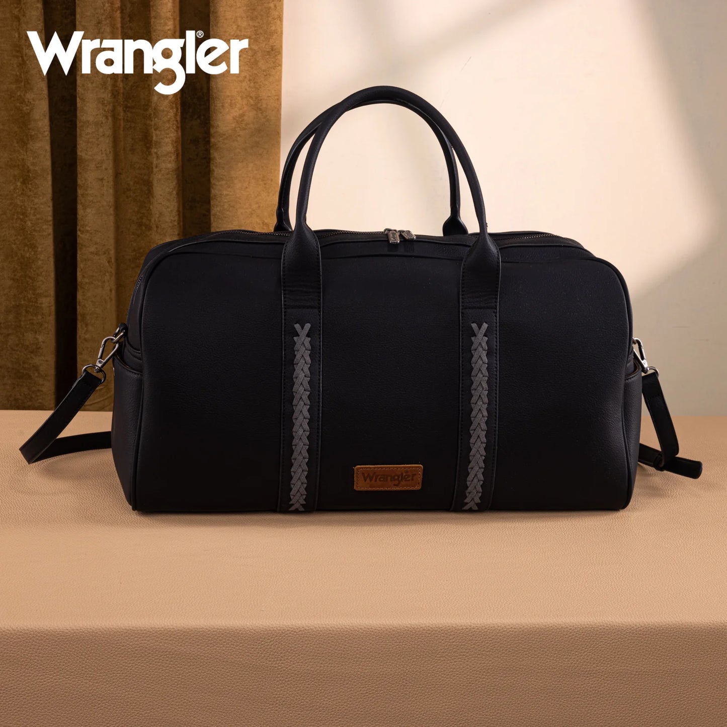 Wrangler Whipstitch Collection Duffle Bag Black