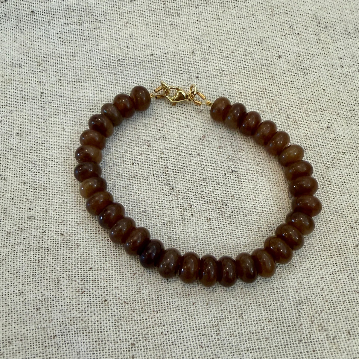 Brown sugar chunky beaded bracelet
