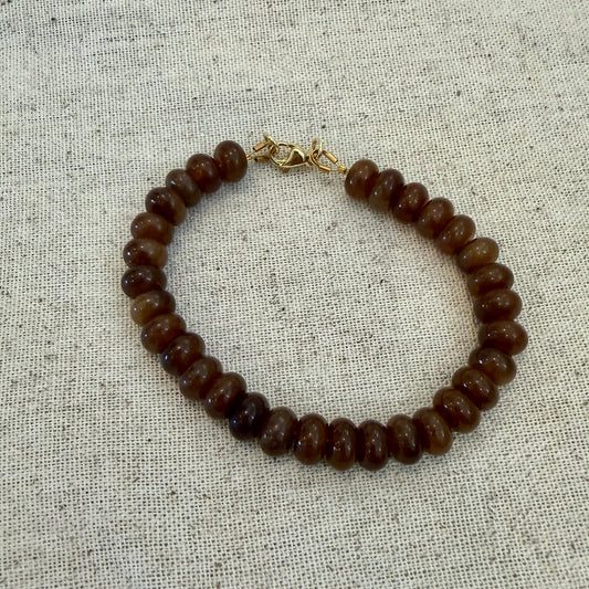 Brown sugar chunky beaded bracelet