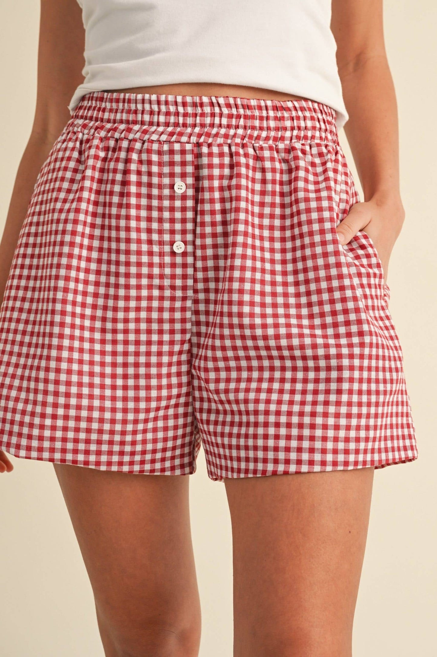 Gingham Check Woven Mini Boxer Shorts