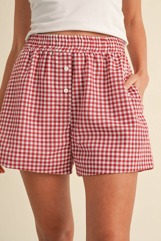 Gingham Check Woven Mini Boxer Shorts