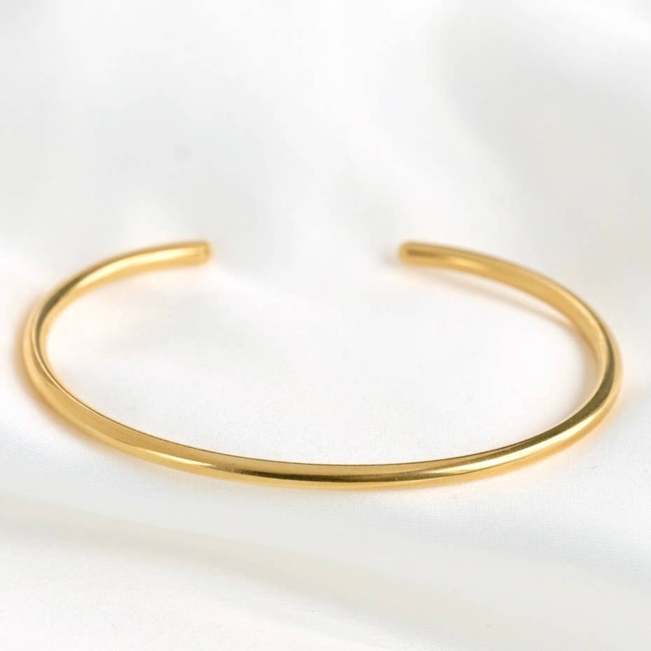 Slim Gold Cuff Bracelets - 3 piece set