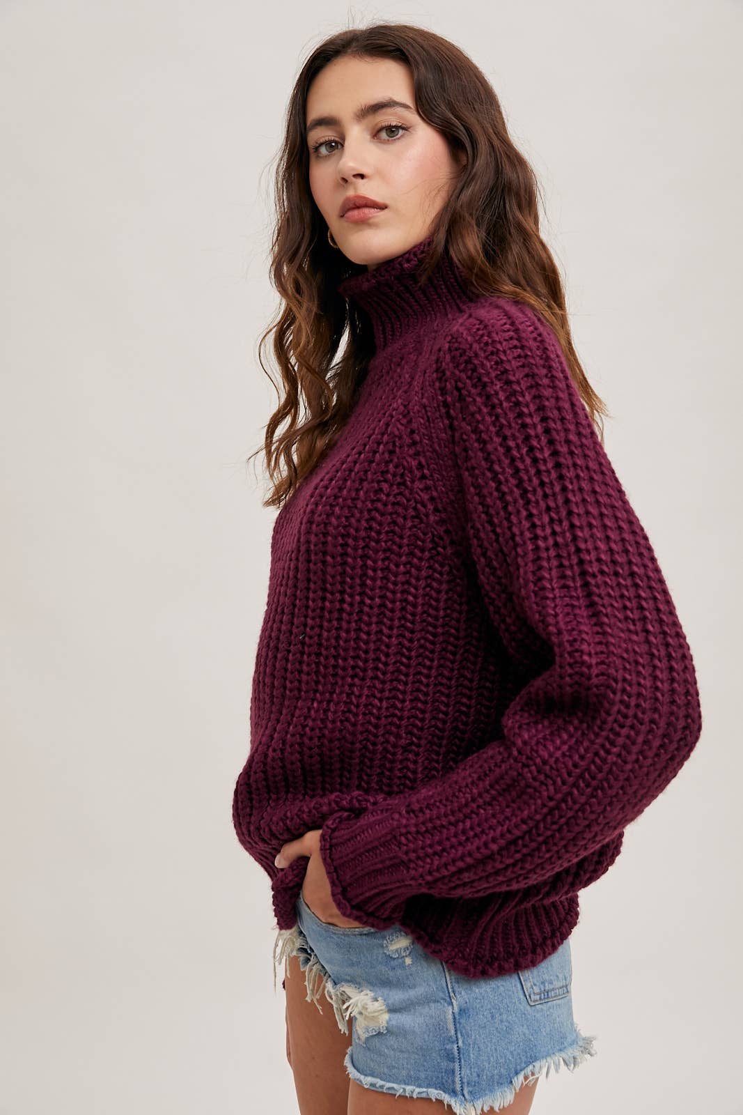 Chunky Knit Turtleneck Sweater